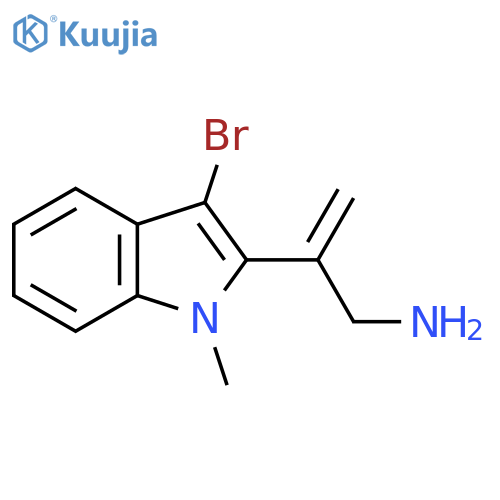 2-(3-bromo-1-methyl-1H-indol-2-yl)prop-2-en-1-amine structure