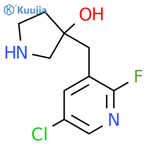 3-(5-chloro-2-fluoropyridin-3-yl)methylpyrrolidin-3-ol structure