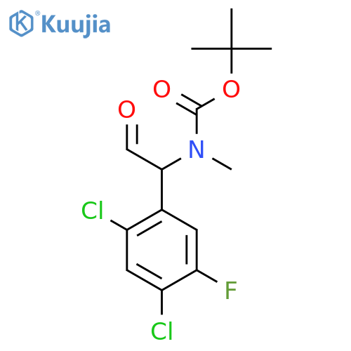 tert-butyl N-1-(2,4-dichloro-5-fluorophenyl)-2-oxoethyl-N-methylcarbamate structure