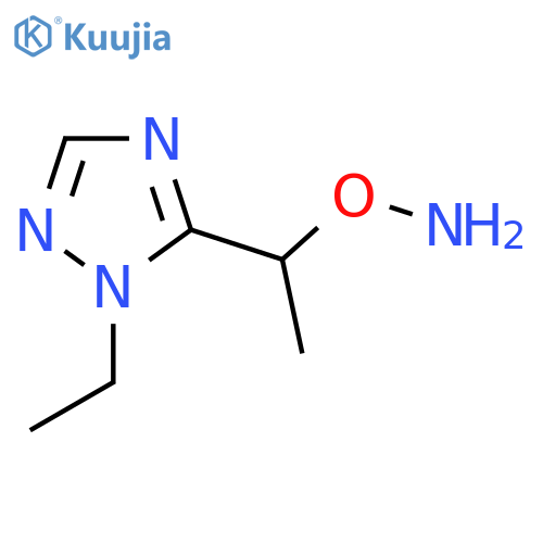 O-1-(1-ethyl-1H-1,2,4-triazol-5-yl)ethylhydroxylamine structure