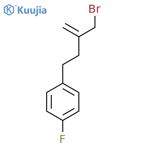 1-3-(bromomethyl)but-3-en-1-yl-4-fluorobenzene structure