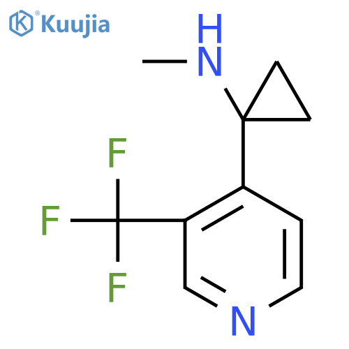 N-methyl-1-3-(trifluoromethyl)pyridin-4-ylcyclopropan-1-amine structure