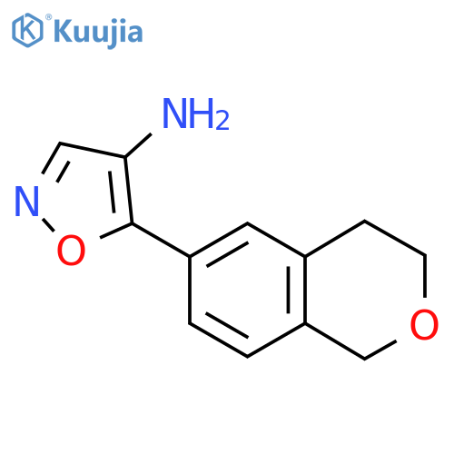 5-(3,4-dihydro-1H-2-benzopyran-6-yl)-1,2-oxazol-4-amine structure