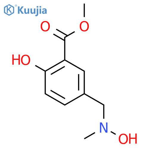 methyl 2-hydroxy-5-{hydroxy(methyl)aminomethyl}benzoate structure