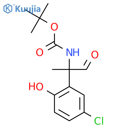 tert-butyl N-2-(5-chloro-2-hydroxyphenyl)-1-oxopropan-2-ylcarbamate structure