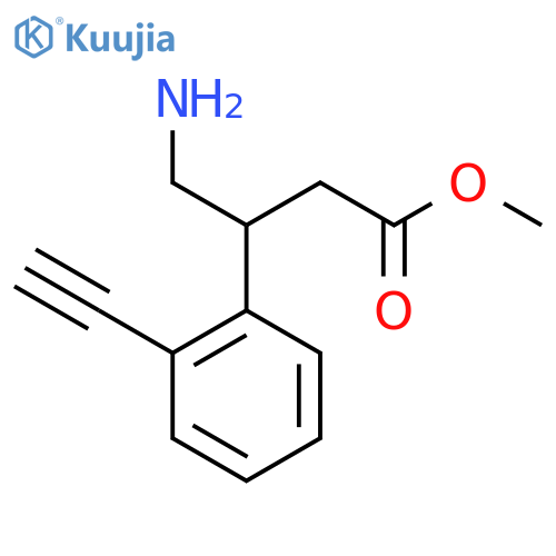 methyl 4-amino-3-(2-ethynylphenyl)butanoate structure