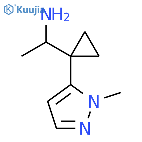 1-1-(1-methyl-1H-pyrazol-5-yl)cyclopropylethan-1-amine structure