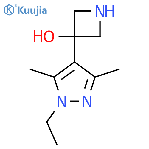 3-(1-ethyl-3,5-dimethyl-1H-pyrazol-4-yl)azetidin-3-ol structure