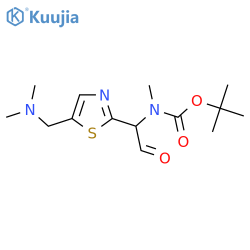 tert-butyl N-(1-{5-(dimethylamino)methyl-1,3-thiazol-2-yl}-2-oxoethyl)-N-methylcarbamate structure