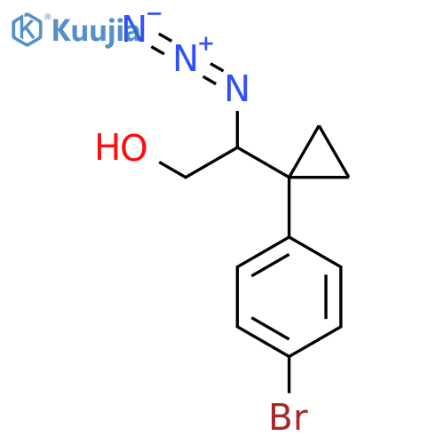 2-azido-2-1-(4-bromophenyl)cyclopropylethan-1-ol structure