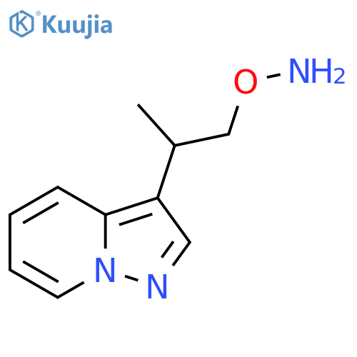 O-(2-{pyrazolo1,5-apyridin-3-yl}propyl)hydroxylamine structure