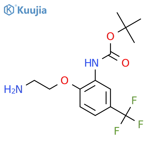 tert-butyl N-2-(2-aminoethoxy)-5-(trifluoromethyl)phenylcarbamate structure