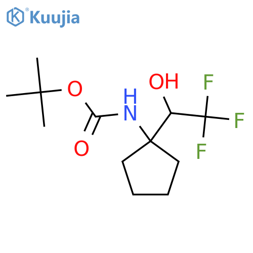 tert-butyl N-1-(2,2,2-trifluoro-1-hydroxyethyl)cyclopentylcarbamate structure
