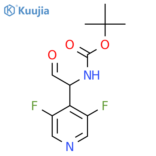 tert-butyl N-1-(3,5-difluoropyridin-4-yl)-2-oxoethylcarbamate structure
