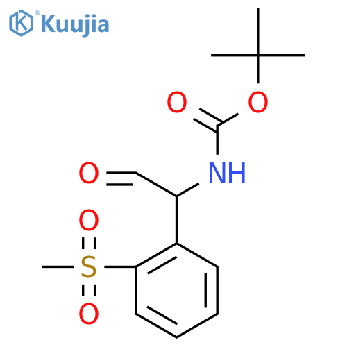 tert-butyl N-1-(2-methanesulfonylphenyl)-2-oxoethylcarbamate structure