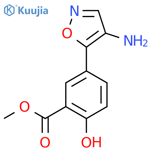 methyl 5-(4-amino-1,2-oxazol-5-yl)-2-hydroxybenzoate structure