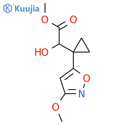 methyl 2-hydroxy-2-1-(3-methoxy-1,2-oxazol-5-yl)cyclopropylacetate structure