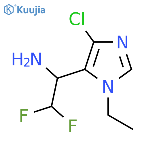 1-(4-chloro-1-ethyl-1H-imidazol-5-yl)-2,2-difluoroethan-1-amine structure
