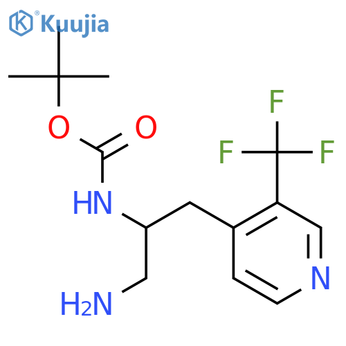 tert-butyl N-{1-amino-3-3-(trifluoromethyl)pyridin-4-ylpropan-2-yl}carbamate structure