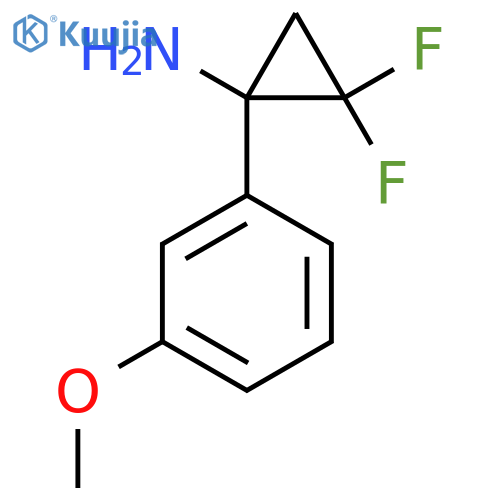2,2-difluoro-1-(3-methoxyphenyl)cyclopropan-1-amine structure