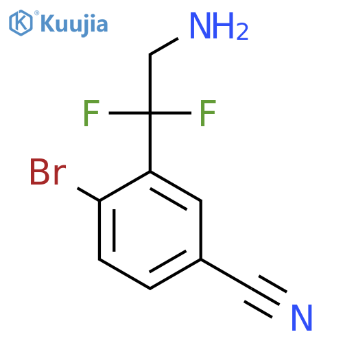 3-(2-amino-1,1-difluoroethyl)-4-bromobenzonitrile structure