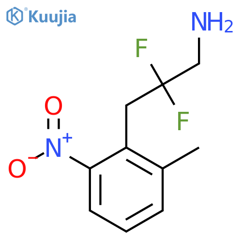 2,2-Difluoro-3-(2-methyl-6-nitrophenyl)propan-1-amine structure