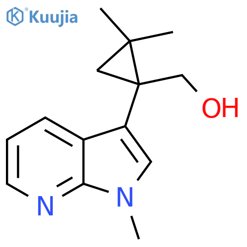 (2,2-dimethyl-1-{1-methyl-1H-pyrrolo2,3-bpyridin-3-yl}cyclopropyl)methanol structure