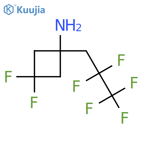 3,3-difluoro-1-(2,2,3,3,3-pentafluoropropyl)cyclobutan-1-amine structure