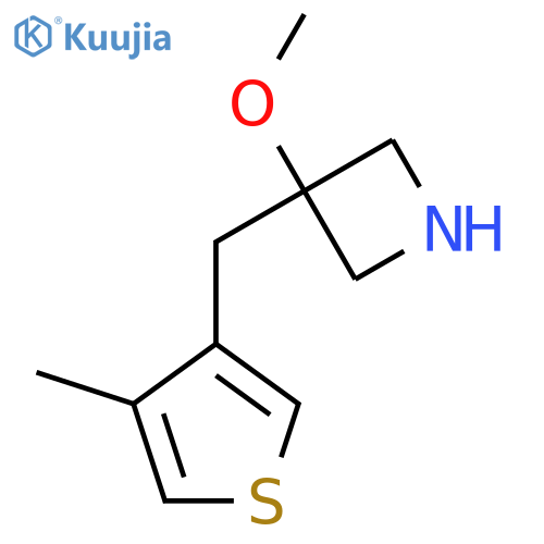 3-methoxy-3-(4-methylthiophen-3-yl)methylazetidine structure