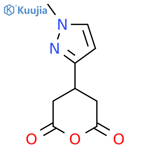 4-(1-methyl-1H-pyrazol-3-yl)oxane-2,6-dione structure