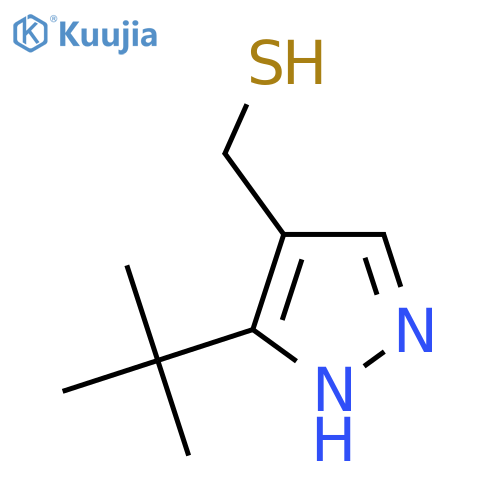 (3-tert-butyl-1H-pyrazol-4-yl)methanethiol structure