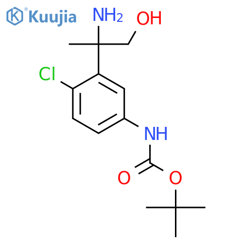 tert-butyl N-3-(2-amino-1-hydroxypropan-2-yl)-4-chlorophenylcarbamate structure