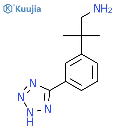 2-methyl-2-3-(1H-1,2,3,4-tetrazol-5-yl)phenylpropan-1-amine structure