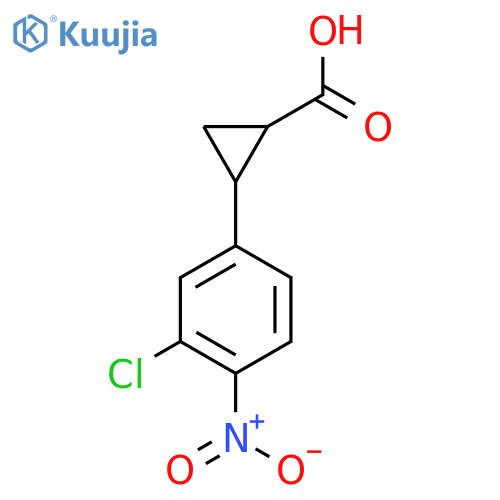 2-(3-chloro-4-nitrophenyl)cyclopropane-1-carboxylic acid structure