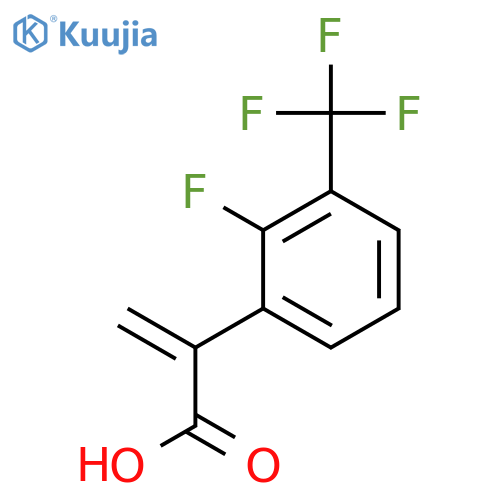 2-2-fluoro-3-(trifluoromethyl)phenylprop-2-enoic acid structure