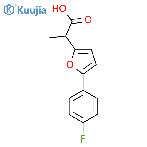2-5-(4-fluorophenyl)furan-2-ylpropanoic acid structure