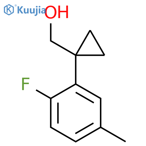 1-(2-fluoro-5-methylphenyl)cyclopropylmethanol structure