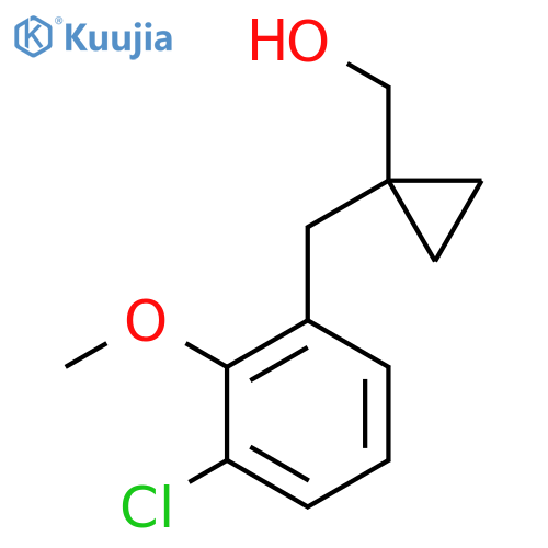 {1-(3-chloro-2-methoxyphenyl)methylcyclopropyl}methanol structure