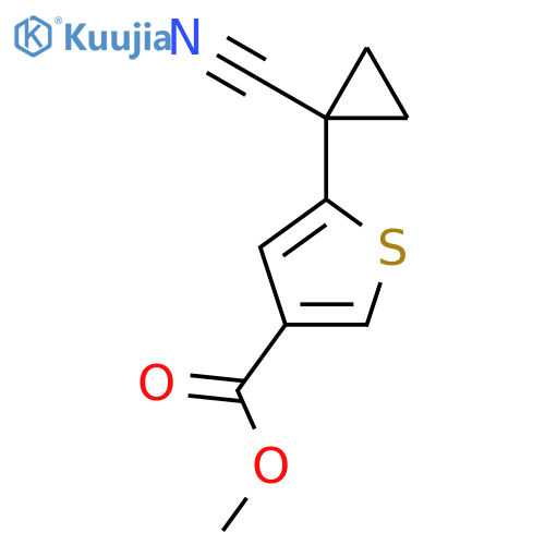 methyl 5-(1-cyanocyclopropyl)thiophene-3-carboxylate structure