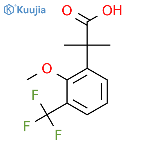 2-2-methoxy-3-(trifluoromethyl)phenyl-2-methylpropanoic acid structure