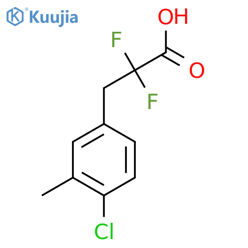 3-(4-chloro-3-methylphenyl)-2,2-difluoropropanoic acid structure