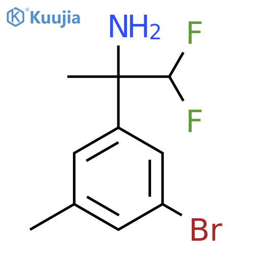 2-(3-Bromo-5-methylphenyl)-1,1-difluoropropan-2-amine structure