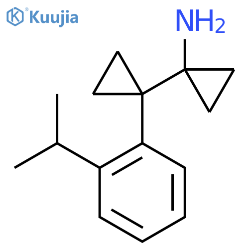 1-{1-2-(propan-2-yl)phenylcyclopropyl}cyclopropan-1-amine structure