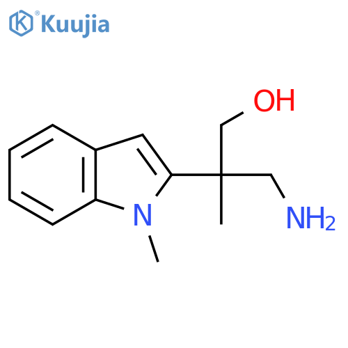 3-amino-2-methyl-2-(1-methyl-1H-indol-2-yl)propan-1-ol structure