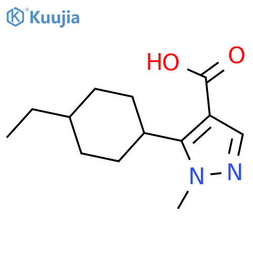 5-(4-ethylcyclohexyl)-1-methyl-1H-pyrazole-4-carboxylic acid structure
