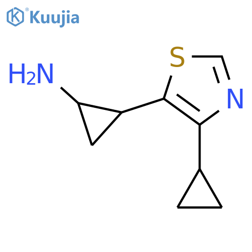 2-(4-cyclopropyl-1,3-thiazol-5-yl)cyclopropan-1-amine structure