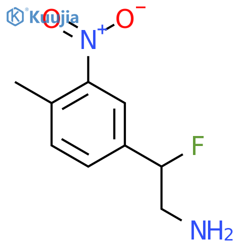 2-fluoro-2-(4-methyl-3-nitrophenyl)ethan-1-amine structure