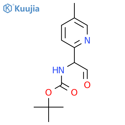 tert-butyl N-1-(5-methylpyridin-2-yl)-2-oxoethylcarbamate structure