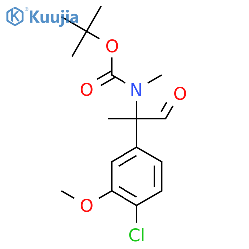 tert-butyl N-2-(4-chloro-3-methoxyphenyl)-1-oxopropan-2-yl-N-methylcarbamate structure