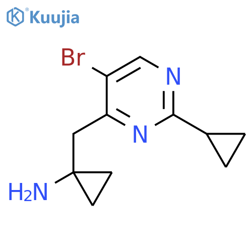 1-(5-bromo-2-cyclopropylpyrimidin-4-yl)methylcyclopropan-1-amine structure
